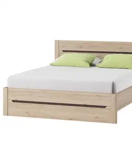 Dvojlôžkové postele Posteľ 53 DESJO 180x208 dub san remo