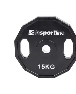 Závažia k činkám Pogumovaný kotúč inSPORTline Ruberton 15 kg 30 mm