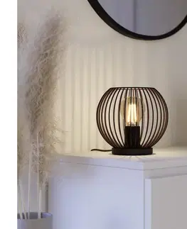 Lampy Eglo 901872 - Stolová lampa ALMANZORA 1xE27/60W/230V čierna 901872