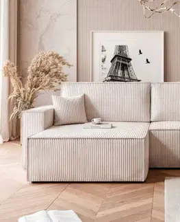 Rohové sedacie súpravy Elvisia Rozkladacia sedacia súprava PARIS XL | univerzálna Farba: Poso 100