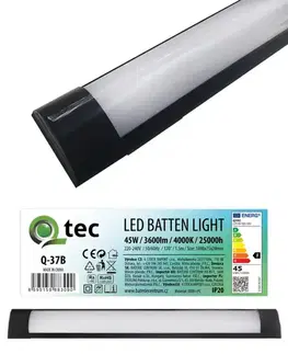 Vnútorné osvetlenie Lineárne svietidlo BATTEN LED čierne 45W Q-37B