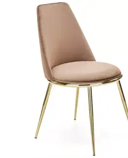 Kuchynské stoličky Stolička K460 béžová/zlatá