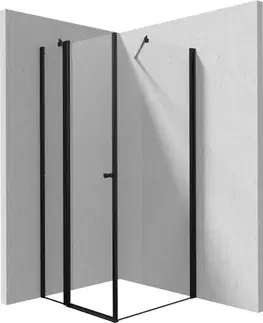 Sprchovacie kúty DEANTE - Sprchovací kút Kerria Plus čierna, štvorcová, 90x90 cm KKNNU09S09