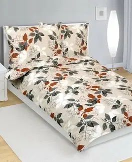 Obliečky Bellatex Bavlnené obliečky Jesenné lístie, 140 ×200, 70 × 90 cm