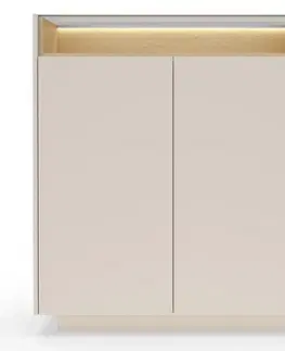 Kancelárske komody Komoda Hiro A Vysoká 2d Beige