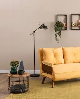 Pohovky a gauče Dvojmiestna rozkladacia pohovka Cosmo 2-Seater - Mustard