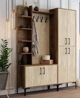 Predsieňové steny Predsieňová stena Viyana Da - Walnut, Travertine