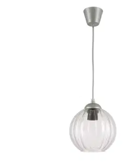 Svietidlá BRILAGI - LED luster na lanku RETRO GLASS 1xE27/60W/230V priemer 18 cm strieborná/priehľadná NSTK7485+TK8612A