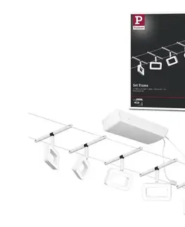 Svietidlá Paulmann 94483 - SADA 5xLED/4,8W Kompletný lanový systém FRAME 230V biela 94483