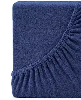 Plachty 4Home Froté prestieradlo tmavomodrá, 90 x 200 cm