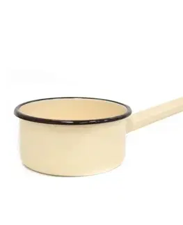 Hrnce Kinekus Kastról s rúčkou 14cm/1L smalt bez dekoru béžový 32588