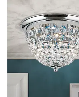 Svietidlá Orion DLU 1840/35-Krištáľové str. svietidlo PLAFOND 3xE27/40W/230V pr.35 cm chróm DLU 1840/35 chrom