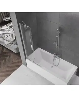 Sprchové dvere MEXEN/S - Velar Dvojkrídlová posuvná vaňová zástena 70 x 150, transparent, chróm 896-070-000-01-01