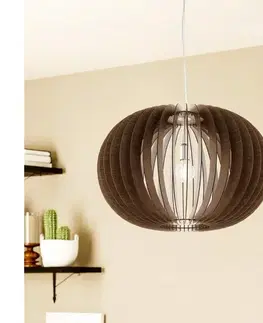 Svietidlá Eglo 95026 - Závesný luster na lanku STELLATO 1xE27/60W/230V pr. 70 cm hnedý 95026