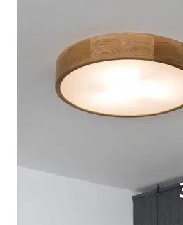 Svietidlá BRILAGI - LED RGBW stmievateľné stropné svietidlo CARVALHO 3xE27/12W/230V dub, priemer 47,5 BG0738+3xAI0819