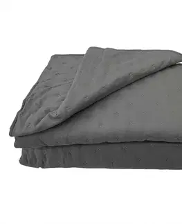 Prehozy na posteľ Prikrývka na posteľ Alma 220x250 antracit Merkury Home