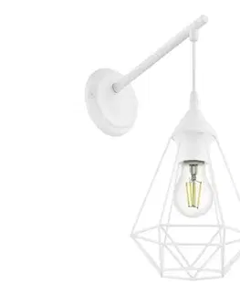 Svietidlá Eglo 79084 - Nástenné svietidlo BYRON 1xE27/60W/230V biele 79084