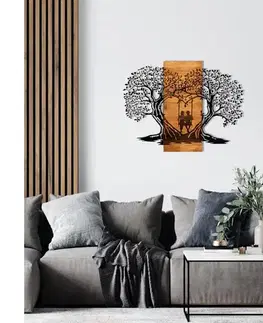 Obrazy  Nástenná dekorácia 76x58 cm stromy drevo/kov 279ENZ1783
