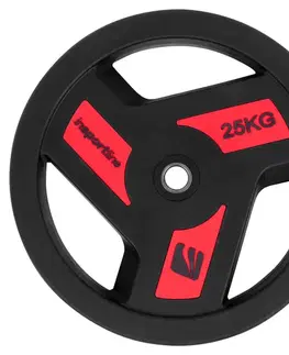 Závažia k činkám Pogumovaný kotúč inSPORTline Herk 25kg 30 mm