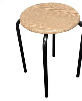 Stolčeky a hokerlíky Stolička Dr-N-657 Axel 8269 Čierna / Prírodná