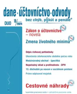 Dane, účtovníctvo Dane účtovníctvo odvody 10/2024 - Novela zákona o účtovníctve - Kolektív autorov