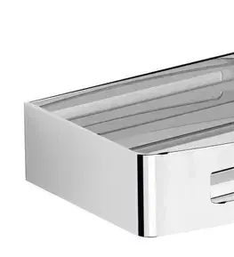 Kúpeľňový nábytok GEDY 2417 Smart polica do sprchy, 30 x 4,5 x 12,8 cm, leštená nehrdzavejúca oceľ