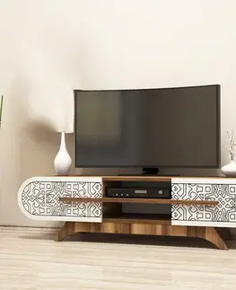TV stolíky TV stolík Defne - Walnut Cream