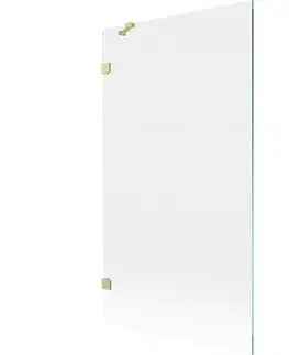 Sprchové dvere MEXEN/S - Lunar vaňová zástena FIX 100 x 150, transparent, zlatá kartáčovaná 897-100-000-55-00