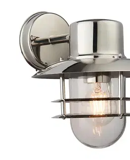 Svietidlá Endon 74703 - Vonkajšie nástenné svietidlo JENSON 1xE27/40W/230V IP44 lesklý chróm 74703