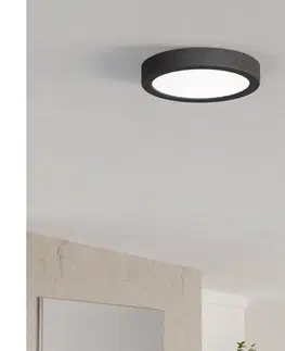Svietidlá Eglo 901324 - LED kúpeľňové stropné svietidlo FUEVA LED/7,5W/230V pr.16,6cm IP44 čierne 901324