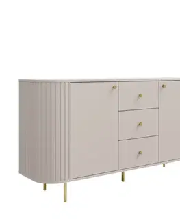 Komody ArtLemp Komoda VAOLIA 2F3S  | pieskovo béžová