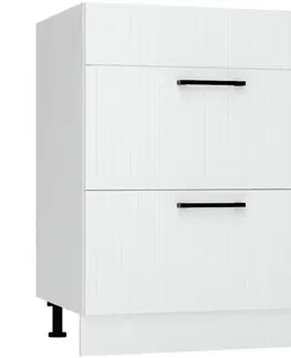 Kuchynské skrinky stojace Skrinka do kuchyne  Kate d60pc s/2 zasl biely hrášok