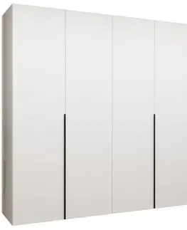 Šatníkové skrine Skriňa Alicante I 250 biela/čierna
