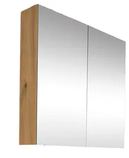 Kúpeľňový nábytok Zrkadlová skrinka SAT B-Way 80x75 cm lamino dub BWAY80CABOAK BWAY80CABOAK