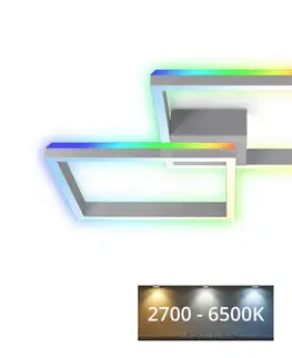 Svietidlá Brilo - LED RGBW Stmievateľný prisadený luster FRAME 2xLED/17W/230V 2700-6500K+ DO 3753-019
