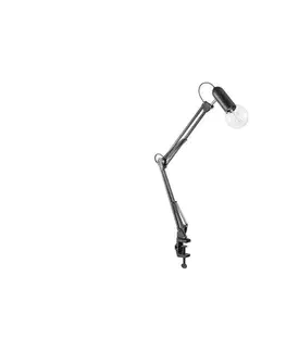 Lampy JUST LIGHT. 14773-18 - Stolná lampa s klipom TURN ME 1xE27/60W/230V čierna 14773-18