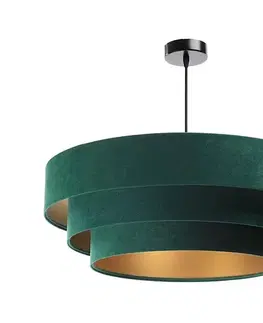 Svietidlá  Luster na lanku TRINITI 1xE27/60W/230V zelená/zlatá 050-003-60