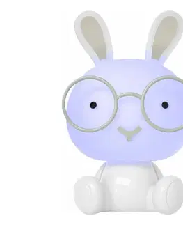 Lampy  LED RGBW Stmievateľná detská nočná lampička 2,5W/230V králik biela 325631