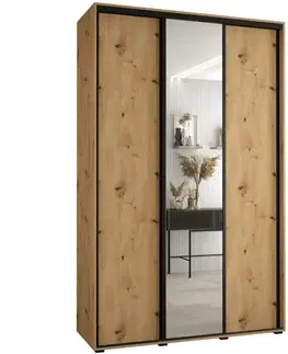 Šatníkové skrine Skriňa 45 Canaris 3 170 artisan/čierna