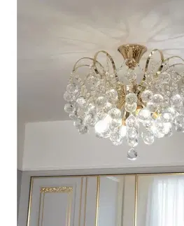 Svietidlá BRILAGI - Prisadený luster CRYSTAL 6xE14/60W/230V zlatá BG71303
