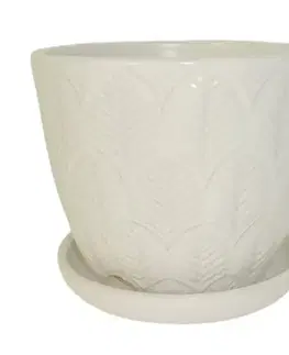 Záhrada Kvetináč R954-7.5SC-MW 19x19x16,5 cm biela