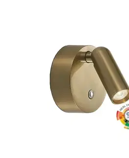 Svietidlá Ideal Lux - nabíjateľné stmievateľné nástenné bodové LED svietidlo BEAN LED/3W/5V CRI95 mosadz 350264