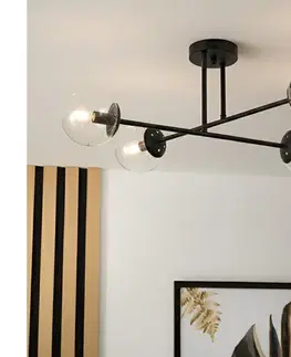 Svietidlá BRILAGI - Prisadený luster MALIVA 4xE14/15W/230V čierna/číra LM-4.220/CZARNY/TRANSPARENTNY