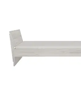Postele KONDELA Angel Typ 92 160 posteľový rám biela / craft