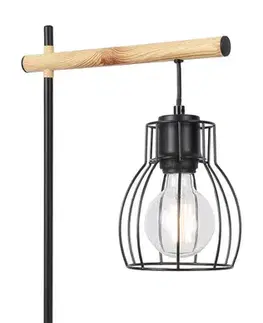 Stolové lampy Čierna košová stolová lampa Bernita