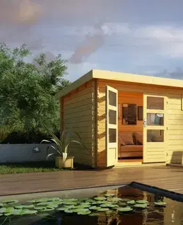 Drevené Drevený záhradný domček BASTRUP 8 Lanitplast