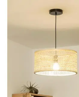 Svietidlá BRILAGI - LED luster na lanku CERIA BOHO 1xE27/40W/230V pr. 40 cm bambus BG3987+EG781161