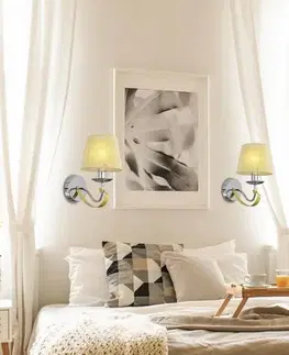 Nástenné svetlá Nástenná lampa s chrómovým/zlatým tienidlom E14 40W Diva