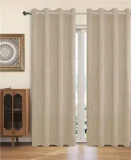 Metrážne závesy Závesový materiál YC11932/200G/027 béžová 150 cm Tovar na mieru
