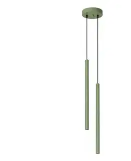 Svietidlá  SL.2134 - Závesný luster na lanku PASTELO 2xG9/8W/230V zelený SL.2134